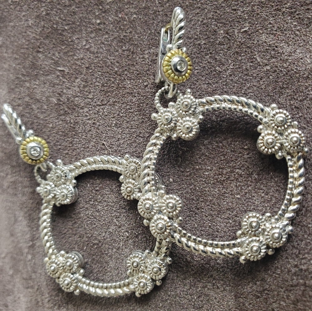 JUDITH RIPKA Circle Drop Earrings